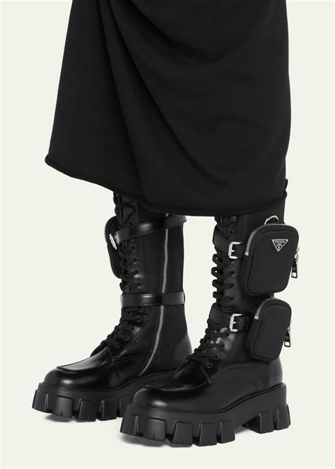 prada monolith dupe|prada combat boots with pouch.